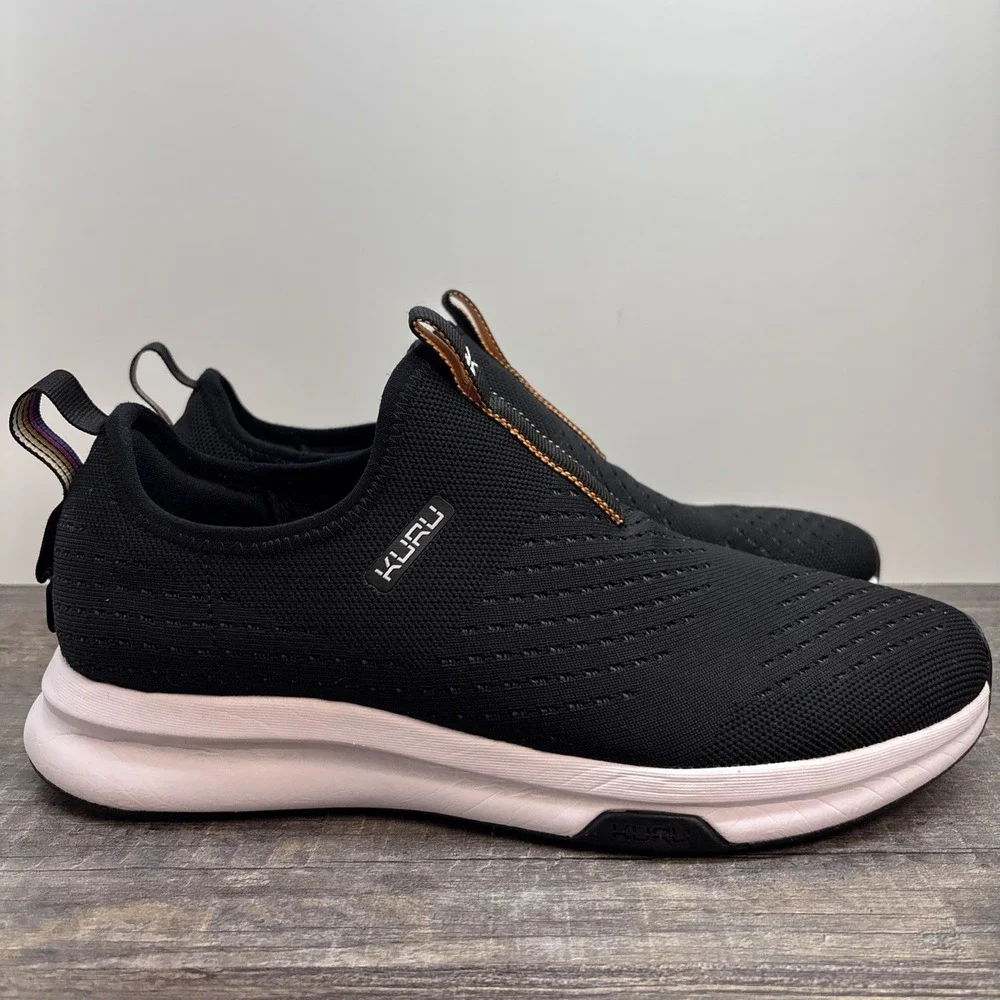 KURU Atom Slip On Women's 9.5 Sneaker Shoe Jet Black‎ NEW Defects